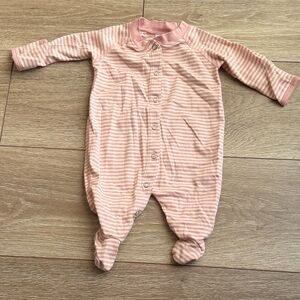 Hanna Andersson Pink Striped Kids Footie